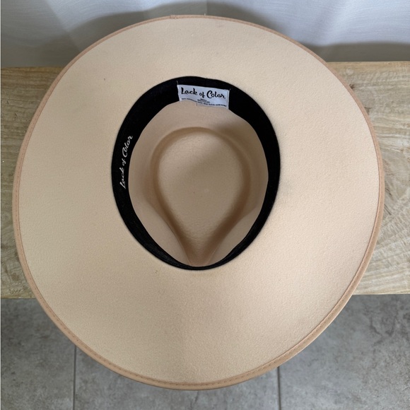 Lack of Color Ivory Rancher Wool Felt Hat Wide Brim Fedora Festival Size S /55cm - Picture 13 of 16